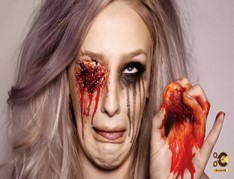 The Walking Dead Carl's Eye Halloween Makeup tutorial